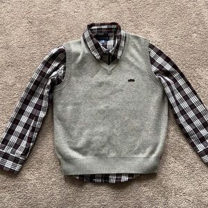 Holiday pictures sweater vest set.